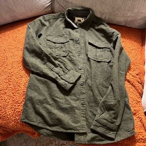 Dakota Grizzly Fleece Flannel shirt. Green. Medium.
